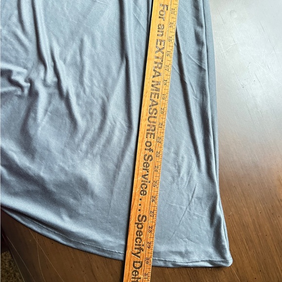 24seven Comfort Apparel Grey 2 Pockets Stretch Maxi Skirt – Size L - Picture 6 of 6